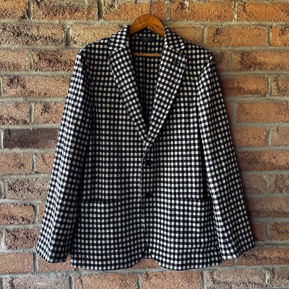 CIRCOLO 1901 | Classic Black & White Checkered Italian Designer Blazer - Picture 1 of 14